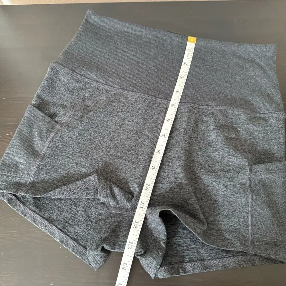 FP Movement Athletic Shorts 2'' Womens Sz M Gray High Rise Pockets Stretch Logo